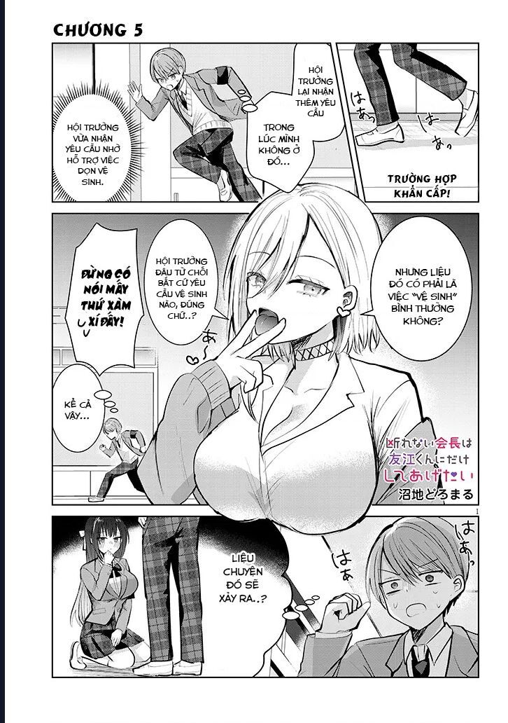 Kotowarenai Kaichou Wa Tomoe-Kun Ni Dake Shite Agetai - Chương 5 - Trang 2